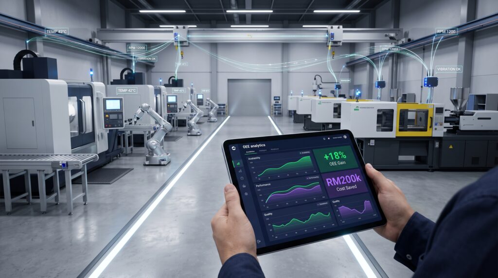 Case Study: How OEE Monitoring Saved RM200k in 3 Months: A Malaysian Case Study 19 OEE Monitoring Malaysia Case Study RM200k Cost Savings Real-Time Telemetry Dashboard