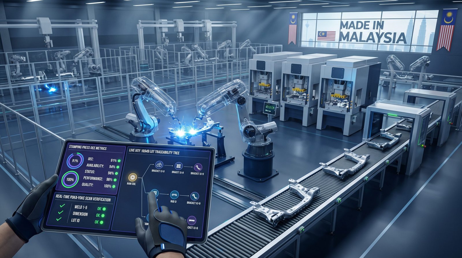 Automotive MES Malaysia IATF 16949 Traceability Software and Dynamic APS Scheduling