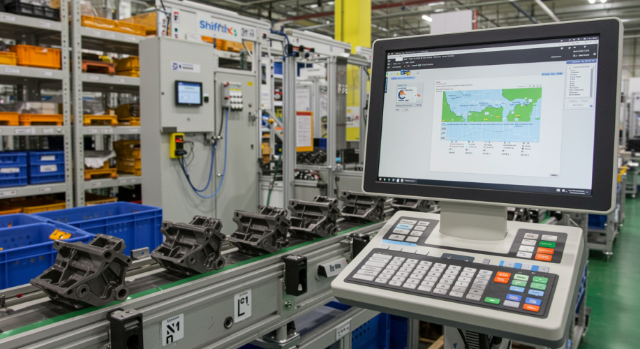 freepik_shiftix-mes-traceability-system-terminal-beside-conveyor-of-engine-mounts-malaysian-factory-with-labeled-racks_0001